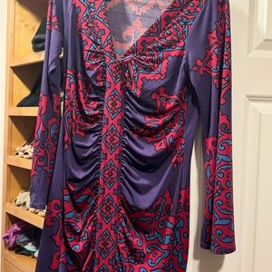 Beautiful patterned Hale Bob long sleeve dress